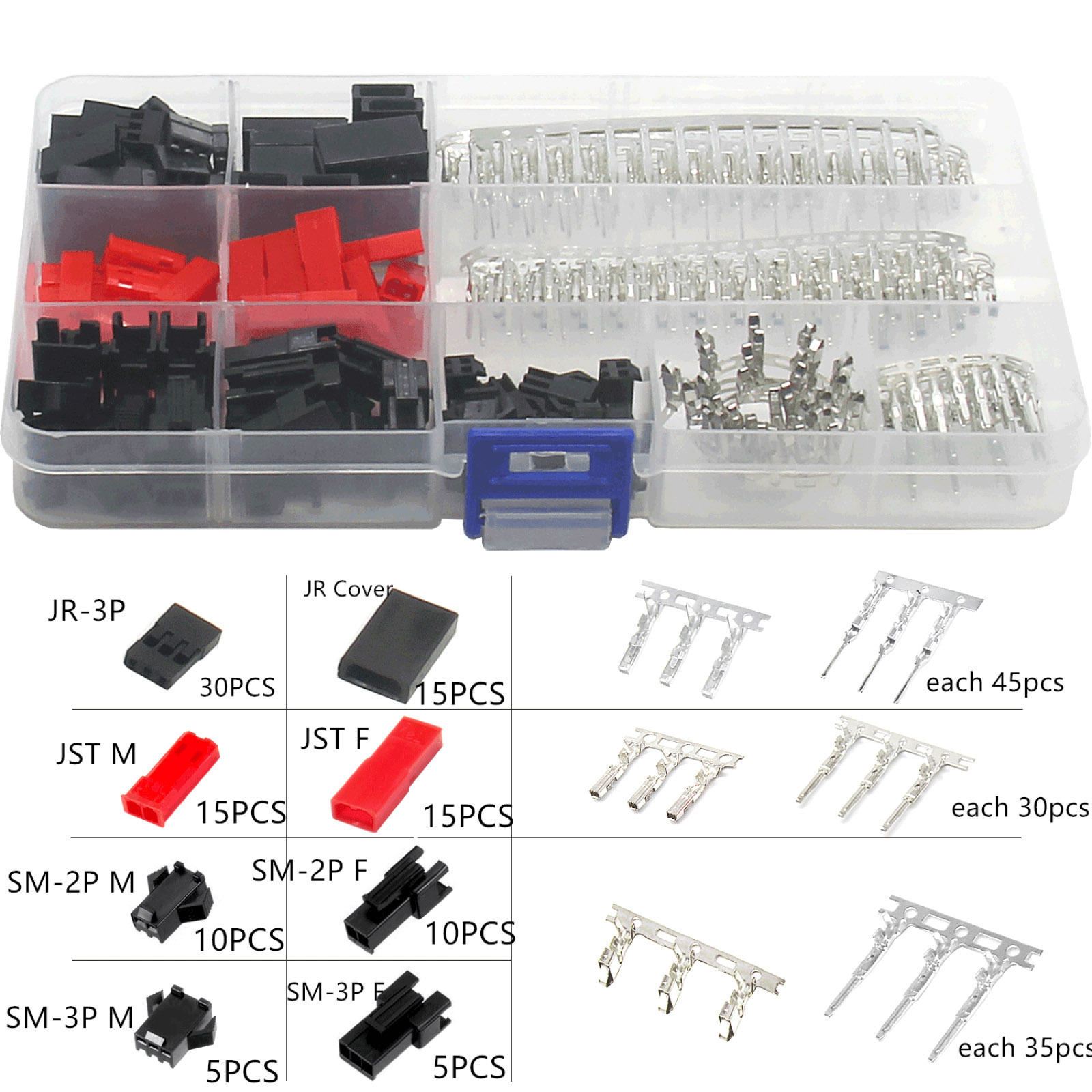 Rc Hobby Wire - Conjunto de Conectores Servo JR-3P JR