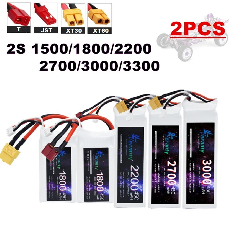 Rc Hobby Drone - 2 peças 7.4v lipo 2s bateria